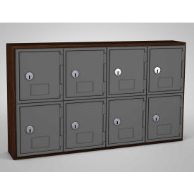 United Visual Products 2-Tier 8 Door Locker w/ Key Lock 24