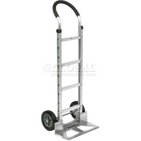 GoVets™ Aluminum Hand Truck - Curved Handle - Mold-On Rubber Wheels 257168