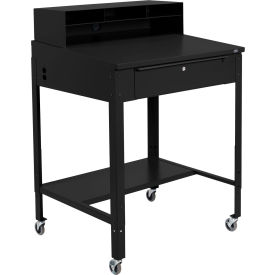 GoVets™ Sloped Mobile Shop Desk w/ Pigeonhole Riser 34-1/2