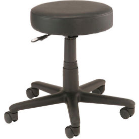 Interion® All Purpose Mobile Stool without Back Black 152ABK240