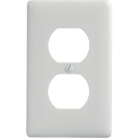 Bryant NP8W Duplex Plate 1-Gang Standard White Nylon NP8W