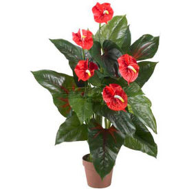 Nearly Natural 3' Anthurium Silk Plant 6619