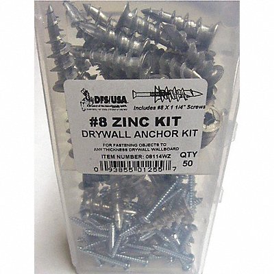 Zinc Wall Driller Kit No 8 MPN:08114WZ