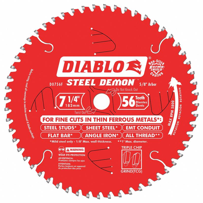 Circular Saw Blade Blade Dia 7-1/4 in. MPN:D0756F