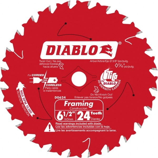 Wet & Dry Cut Saw Blade: 6-1/2