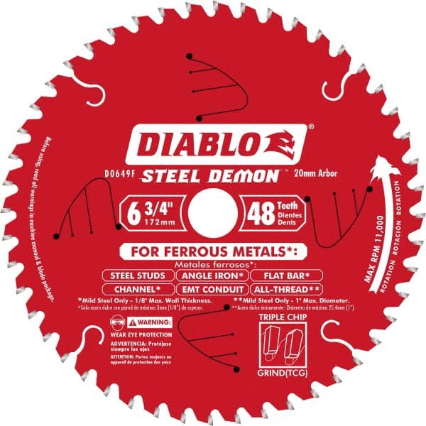 Wet & Dry Cut Saw Blade: 6-3/4