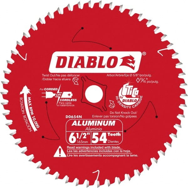 Wet & Dry Cut Saw Blade: 6-1/2