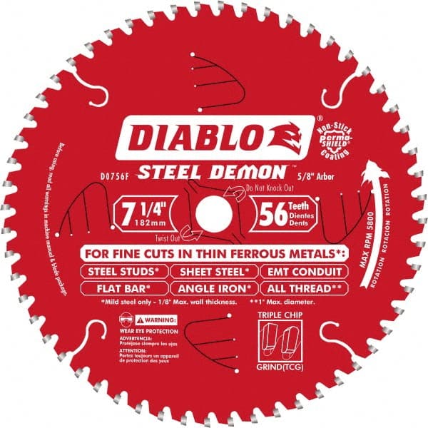 Wet & Dry Cut Saw Blade: 7-1/4