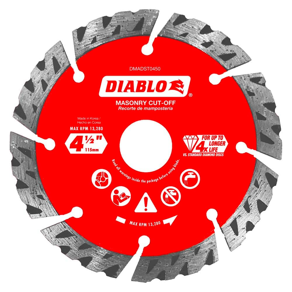 Wet & Dry Cut Saw Blade: 4-1/2