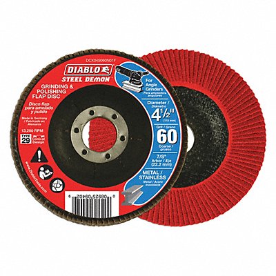 Grinding/Polishing Flap Disc 4-1/2 60G MPN:DCX045060N01F