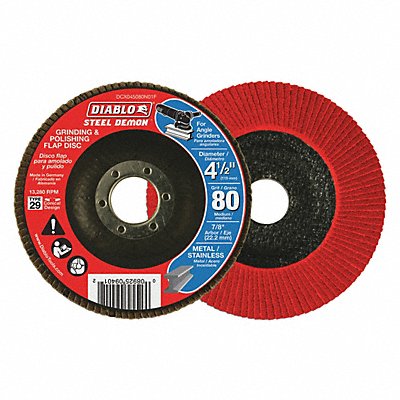 Grinding/Polishing Flap Disc 4-1/2 80G MPN:DCX045080N01F