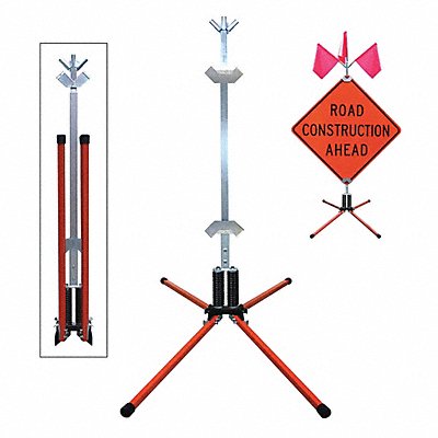 Sign Stand Steel 84 in Maximum Mast H MPN:STF18-RGB