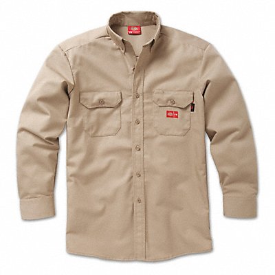 FR Button Down Work Shirt 2XL Khaki MPN:2837KH 2L 0R