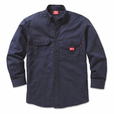 FR Button Down Work Shirt L Navy MPN:2837NB LG 0R