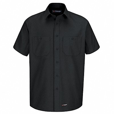 Short Sleeve Shirt Blk Polyestr/Cottn XL MPN:WS20BK SS XL