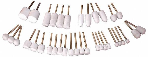 36 Piece, 1/8 Inch Shank Diameter, Wool Felt Bob Set MPN:7500059