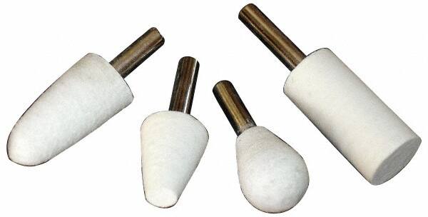 4 Piece, 1/4 Inch Shank Diameter, Wool Felt Bob Set MPN:7500065