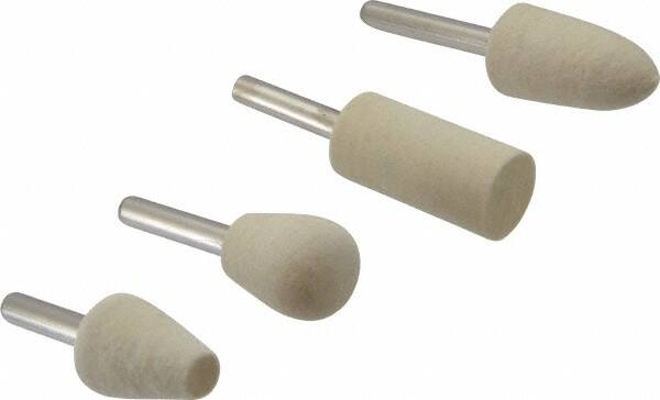 4 Piece, 1/4 Inch Shank Diameter, Wool Felt Bob Set MPN:7500067