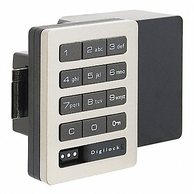 Electronic Lock Brushed Nickel 12 Button MPN:APS-619-01-02