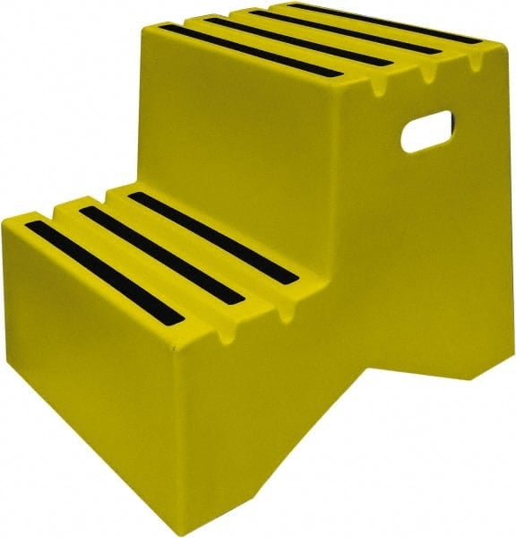 Step Stand Stool: 2 Steps, Plastic, Yellow MPN:ST217-14