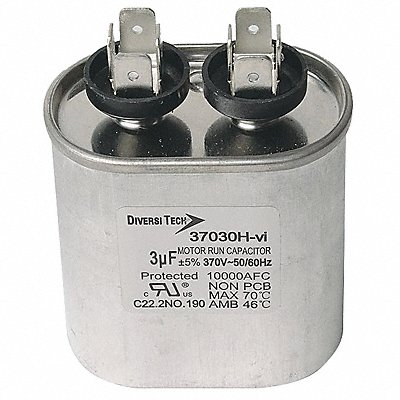 Motor Run Capacitor 370V Oval MPN:37030H