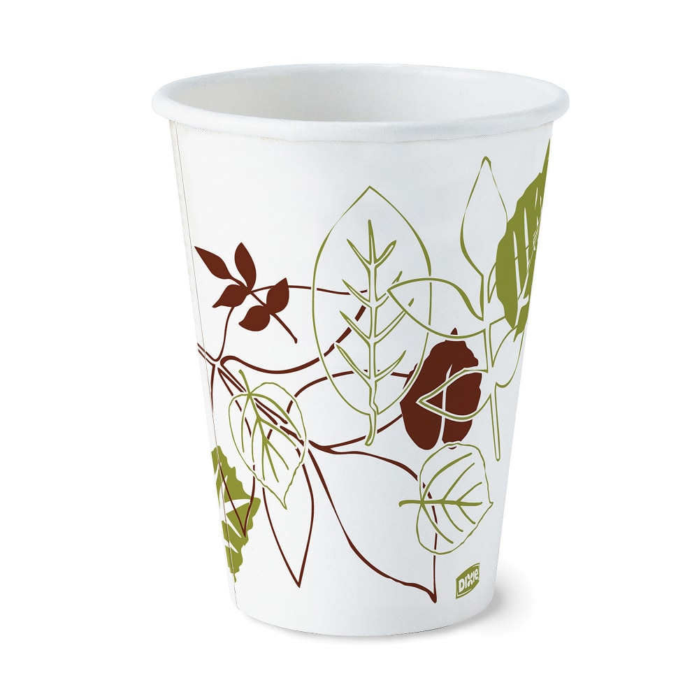 Dixie Paper Hot Cups, 12 Oz., Pathways Design, Box Of 25 (Min Order Qty 17) MPN:2342WS