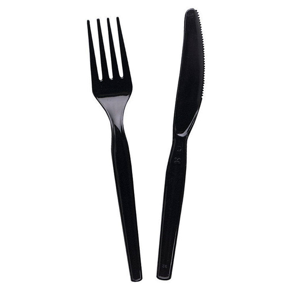 DIXIE MEDIUM-WEIGHT POLYSTYRENE DISPOSABLE PLASTIC KNIVES BY GP PRO (GEORGIA-PACIFIC), BLACK, 1,000 KNIVES PER CASE (Min Order Qty 2) MPN:KM517