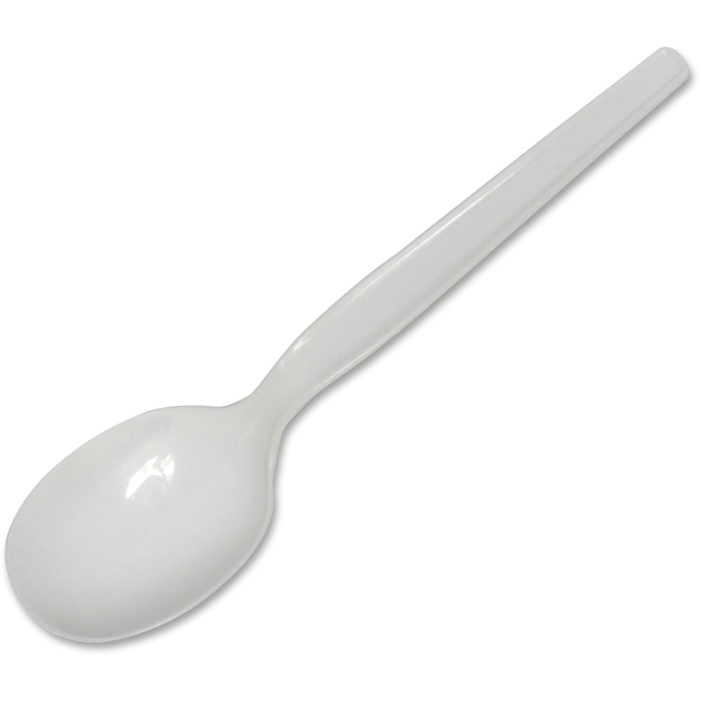 Dixie Medium-weight Disposable Soup Spoons by GP Pro - 1 Piece(s) - 1000/Carton - Soup Spoon - 1 x Soup Spoon - Polypropylene - White (Min Order Qty 3) MPN:PSM21