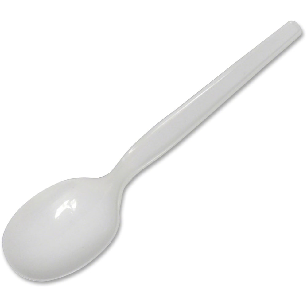 Dixie Medium-weight Disposable Soup Spoons by GP Pro - 1 Piece(s) - 1000/Carton - Soup Spoon - 1 x Soup Spoon - Polypropylene - White (Min Order Qty 2) MPN:PSM21