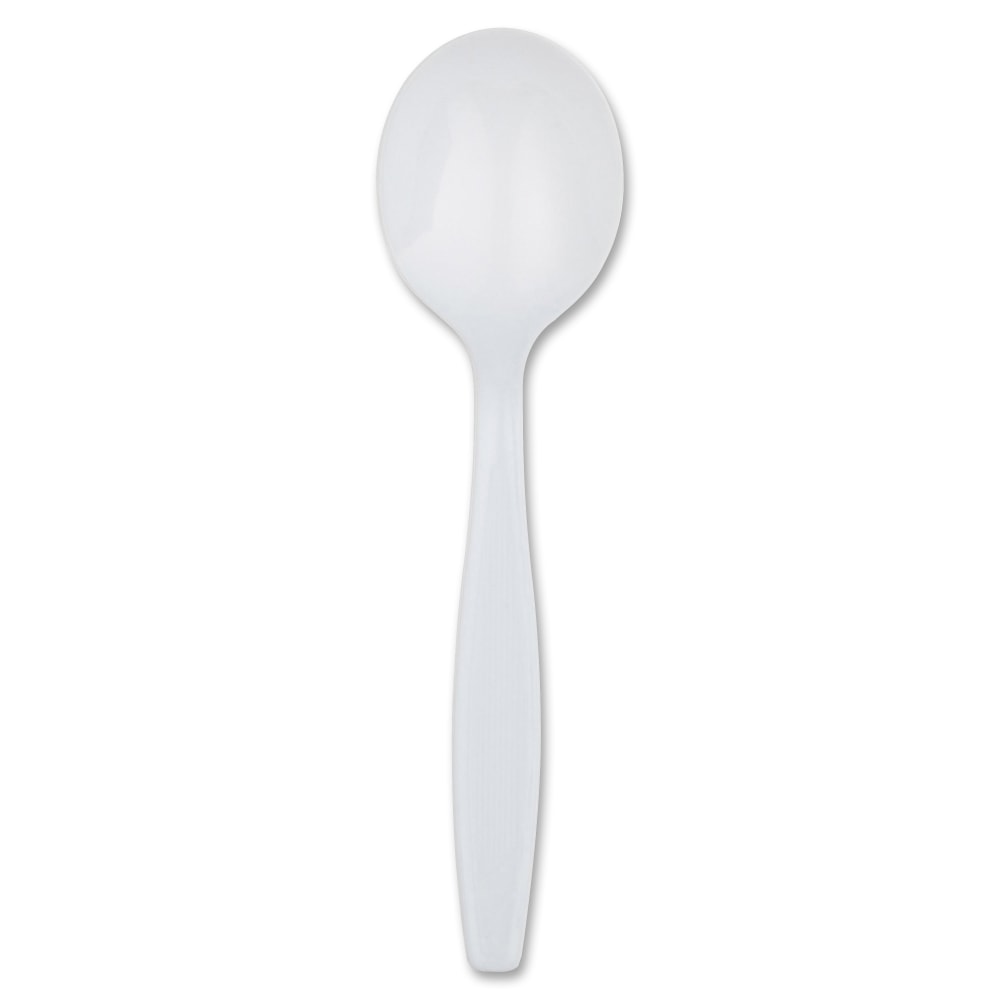 Dixie Heavyweight Dispoable Soup Spoons Grab-N-Go by GP Pro - 100 / Box - 10/Carton - Soup Spoon - 1000 x Soup Spoon - White MPN:SH207CT