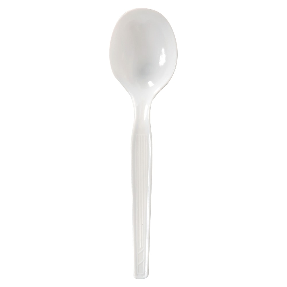 Dixie Heavy Medium-weight Disposable Soup Spoons Grab-N-Go by GP Pro - 100 / Box - 1000/Carton - Soup Spoon - 1000 x Soup Spoon - White (Min Order Qty 2) MPN:SM207CT
