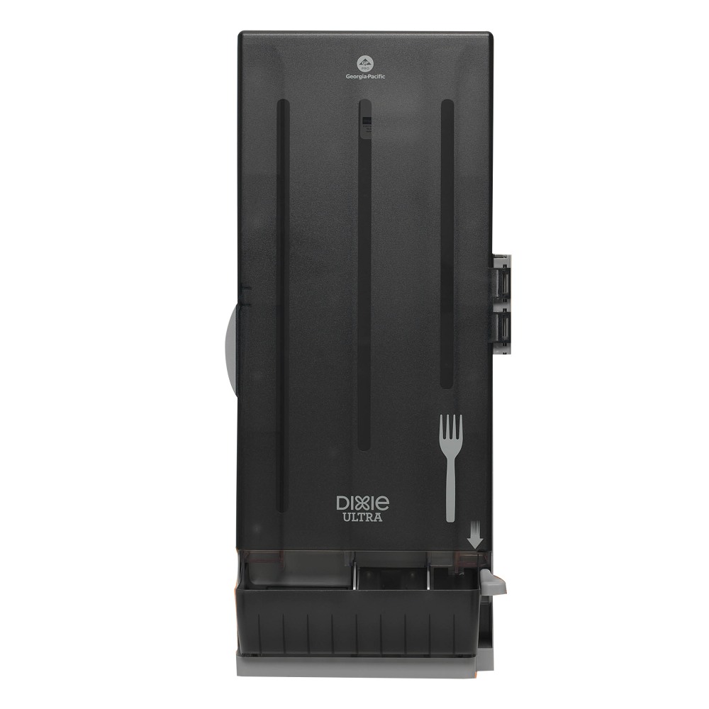 Dixie Ultra Smartstock Series-O Classic Fork Dispenser, 10inL x 8.78inW x 24.75inH, Translucent Black, Holds 120 Forks, 1 Dispenser (Min Order Qty 6) MPN:SSFD120