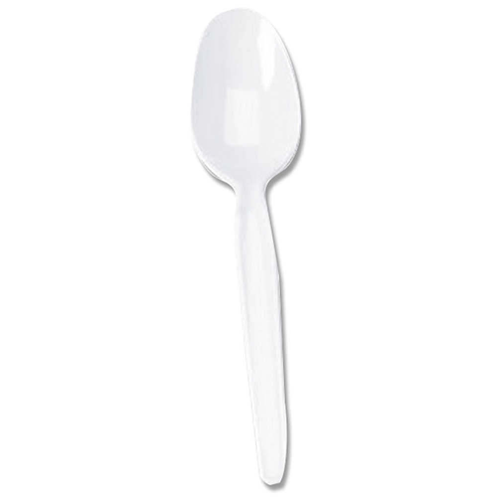 Dixie Heavyweight Utensils, Teaspoons, White, Box Of 100 Teaspoons (Min Order Qty 9) MPN:TH207