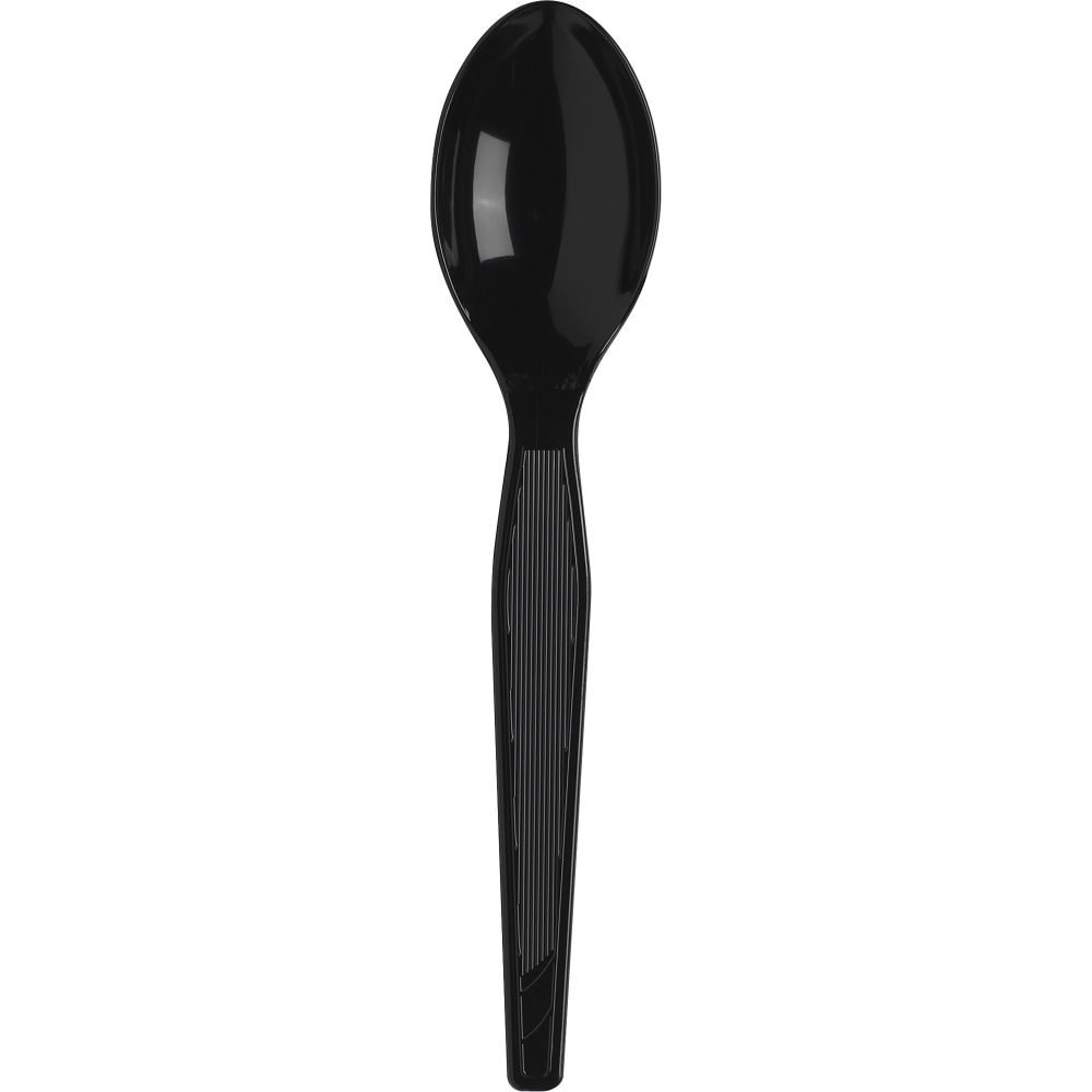 Dixie Heavyweight Utensils, Teaspoons, Black, Box Of 1,000 MPN:TH517