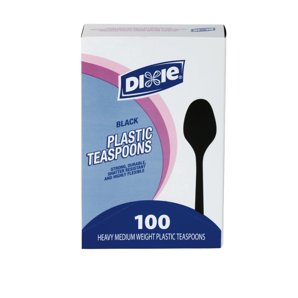 Dixie Medium-Weight Utensils, Spoons, Black, Box Of 100 (Min Order Qty 11) MPN:TM507