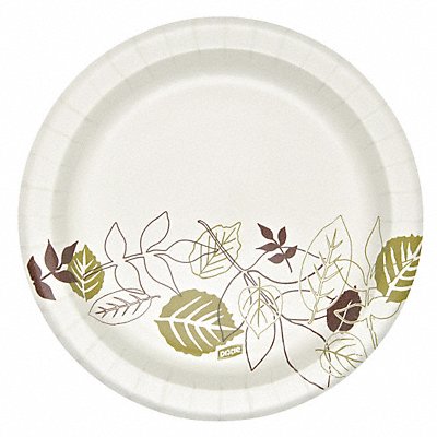 Paper Plate 8 1/2 in WH/BRN/GRN PK500 MPN:UX9WS