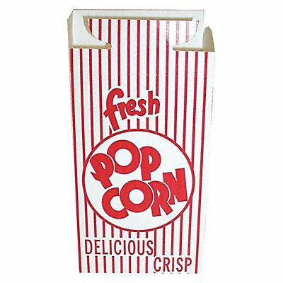 Popcorn Box Hook/Eye Close Top Red PK500 MPN:1E