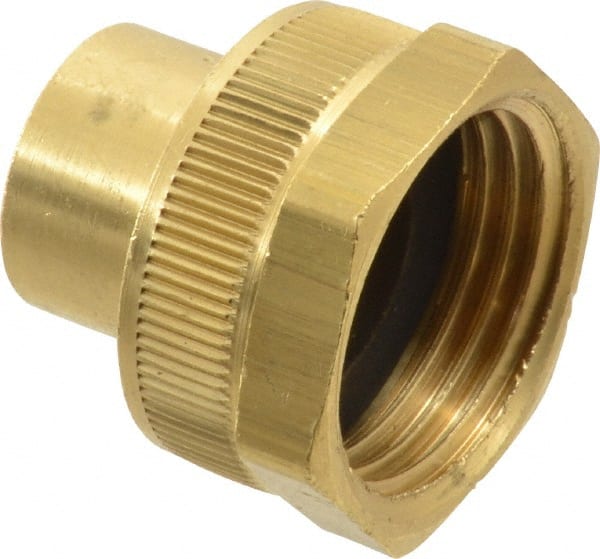 Garden Hose Fitting: Female Hose to Female Pipe, GHT, Brass MPN:5011204C