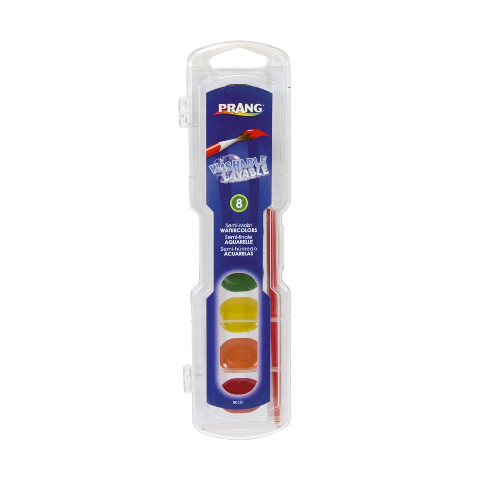 Prang Washable Watercolors 8-Color Set With Brush, Assorted Colors (Min Order Qty 23) MPN:80525