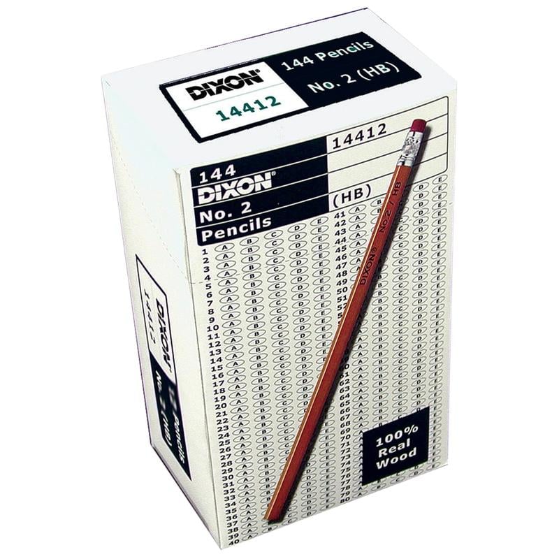 Dixon Pencils, #2 Soft Lead, Box Of 144 (Min Order Qty 4) MPN:14412