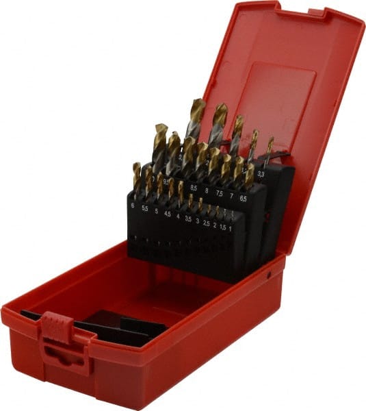 Drill Bit Set: Screw Machine Length Drill Bits, 24 Pc, 135 ° MPN:5966976