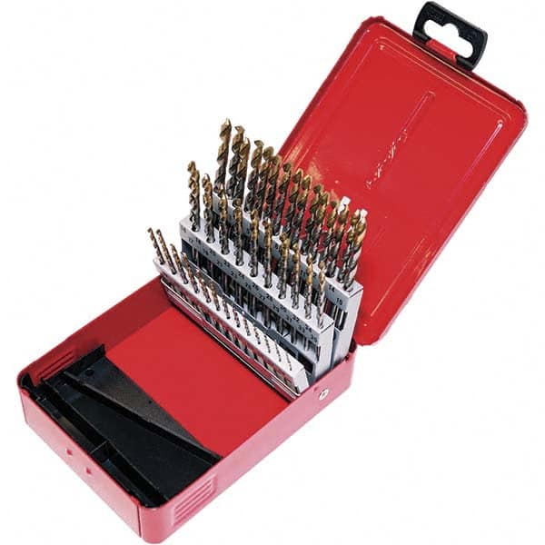 Drill Bit Set: Jobber Length Drill Bits, 60 Pc, 0.04