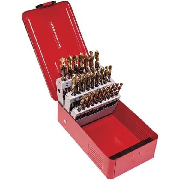 Drill Bit Set: Jobber Length Drill Bits, 26 Pc, 0.234