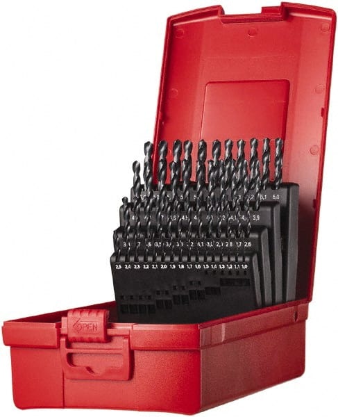 Drill Bit Set: Jobber Length Drill Bits, 51 Pc, 118 ° MPN:5969728