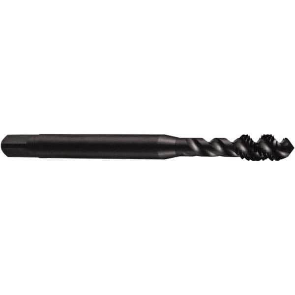 Spiral Flute Tap: #10-24 UNC, 3 Flutes, Modified Bottoming, 3B Class of Fit, Powdered Metal, Oxide Coated MPN:5974023