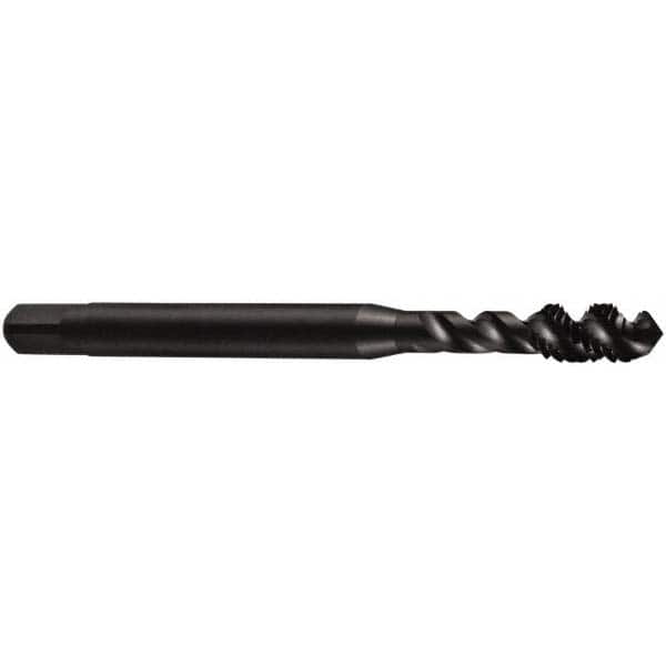 Spiral Flute Tap: #2-56, UNC, 2 Flute, Bottoming, 2B Class of Fit, Cobalt, Oxide Finish MPN:5974478