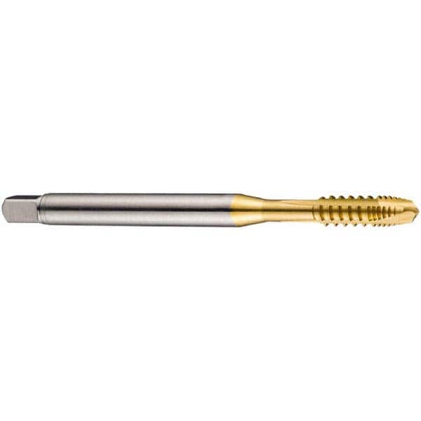 Spiral Point Tap: M4x0.7 Metric, 3 Flutes, Plug Chamfer, 6H Class of Fit, High-Speed Steel-E-PM, TiN Coated MPN:5976633