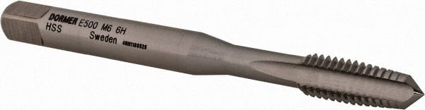 Straight Flute Tap:  Metric Coarse,  3 Flute,  Taper,  6H,  High-Speed Steel,  Bright/Uncoated Finish MPN:5977074