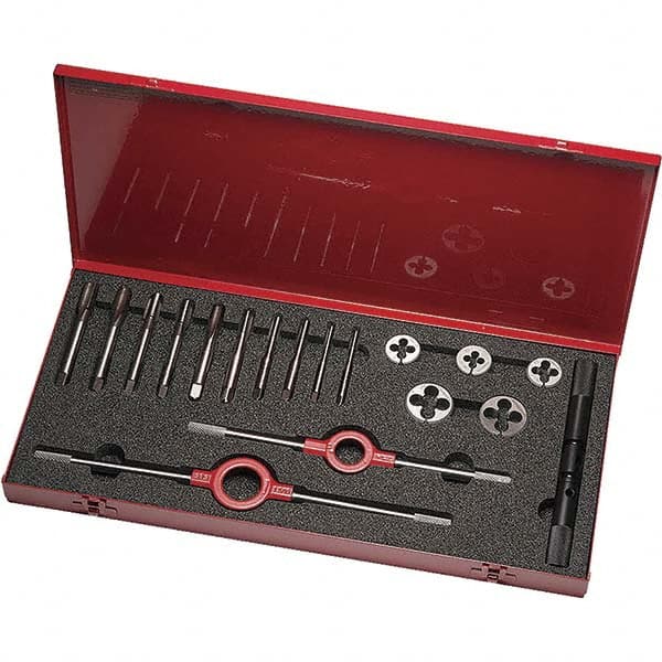 Tap & Die Set: 1/4-20 to 1/2-13 Taps, 1/4-20 to 1/2-13 Dies, UNC MPN:5978841