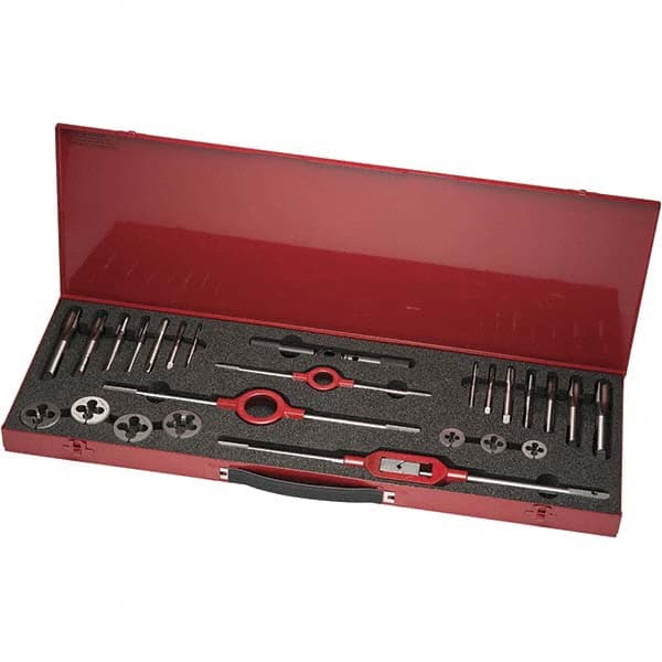 Tap & Die Set: 1/4-20 to 3/4-10 Taps, 1/4-20 to 3/4-10 Dies, UNC MPN:5978843